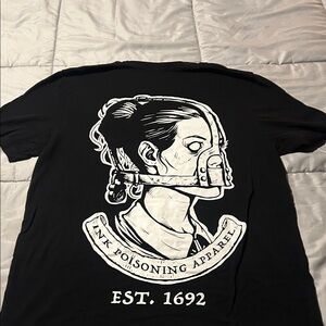 Black Graphic Tee with Goth Design